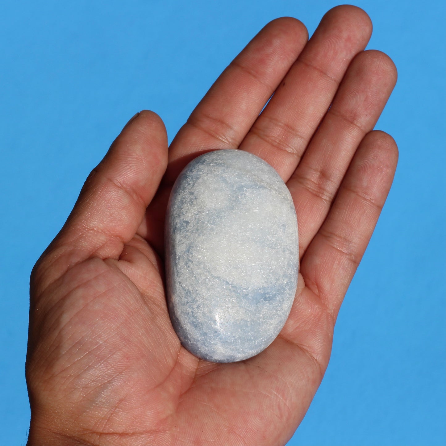 Blue Calcite (Palm Stone) (No.2) - Emit Energy
