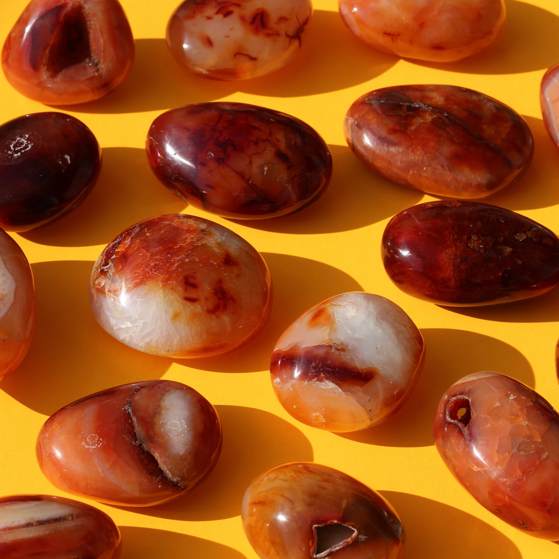 Carnelian Palm Stones - Emit Energy