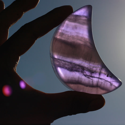 Rainbow Fluorite (Large Moon) - Emit Energy