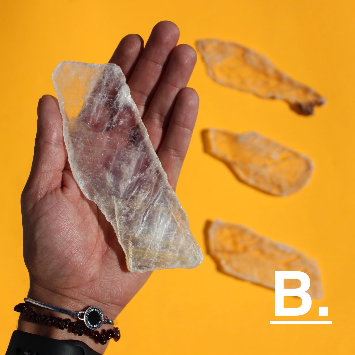 Gold Phantom Selenite (Slabs & Wands) - B - Emit Energy
