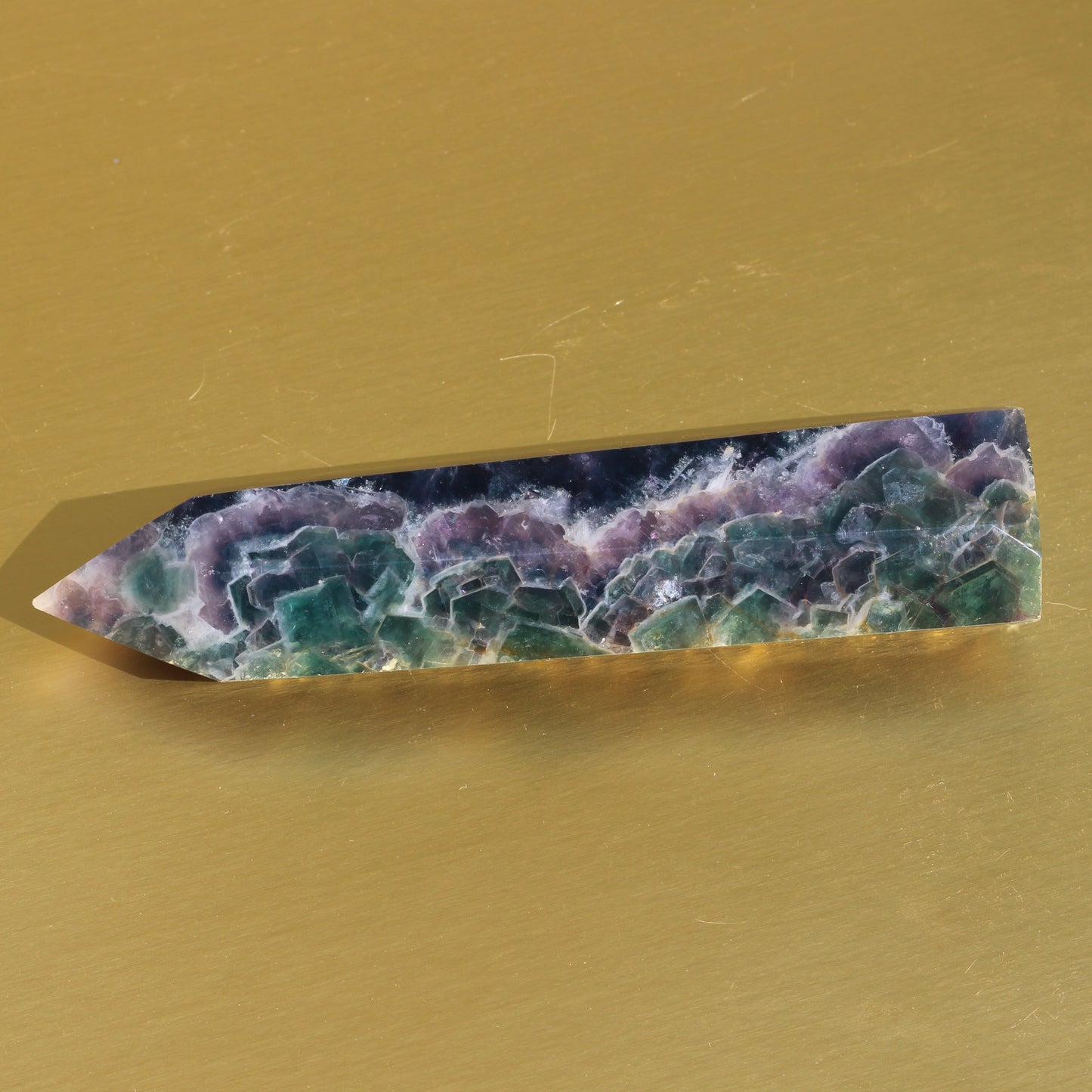 Rainbow Fluorite Point (No.5) - Emit Energy
