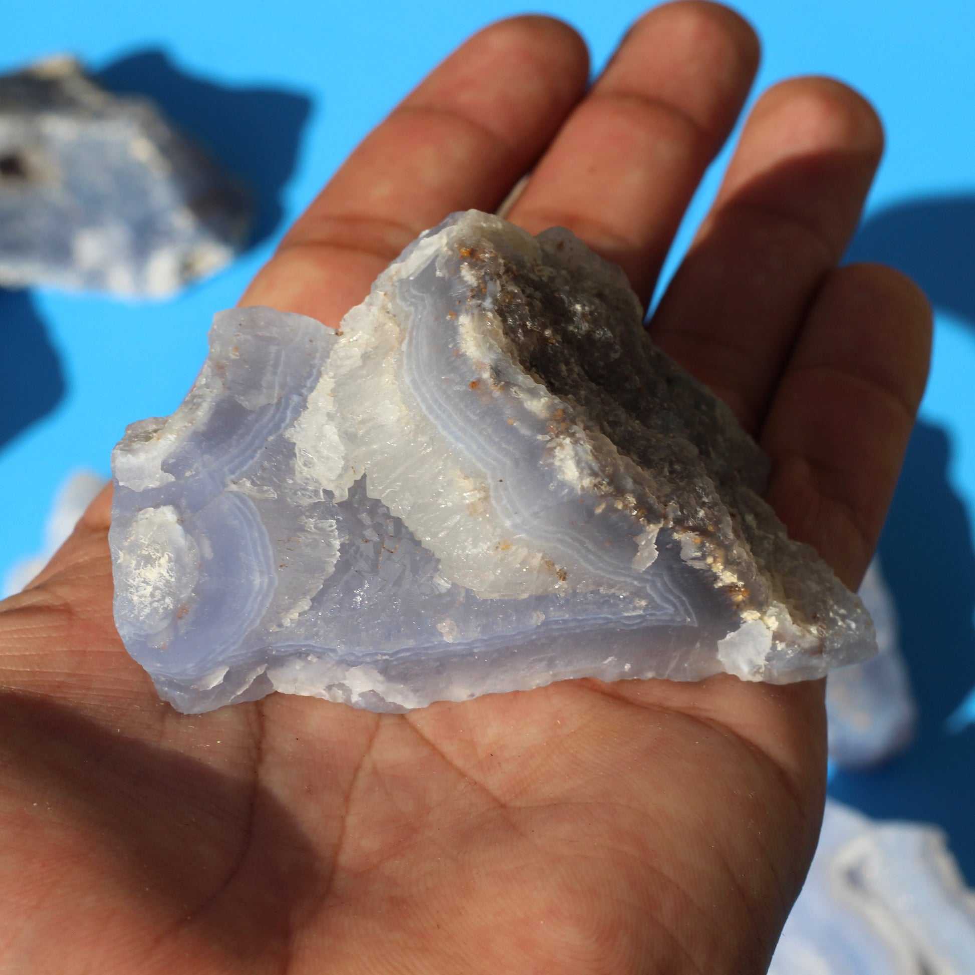 Blue Lace Agate (Raw) - Large - Emit Energy