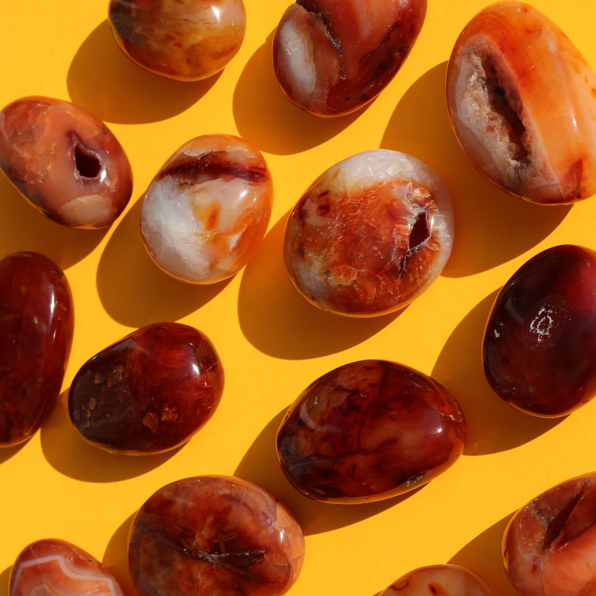 Carnelian Palm Stones - Emit Energy