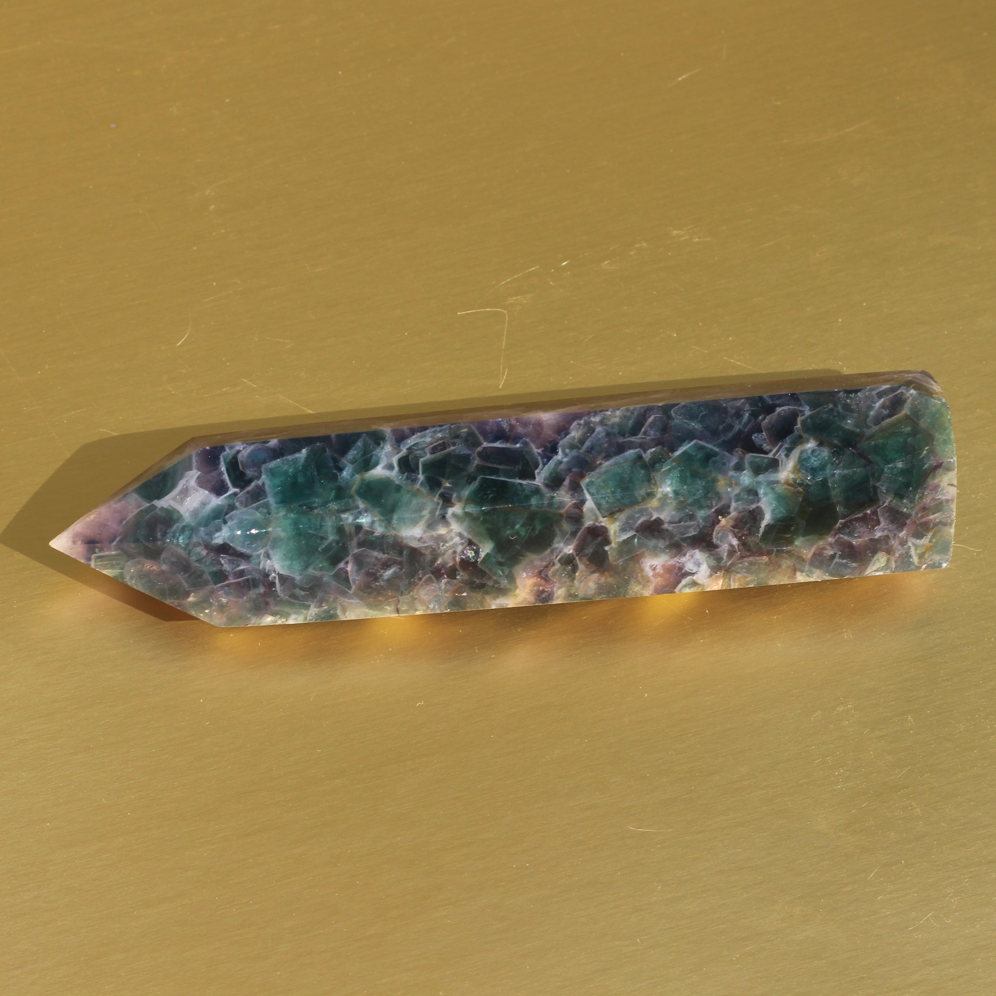 Rainbow Fluorite Point (No.5) - Emit Energy