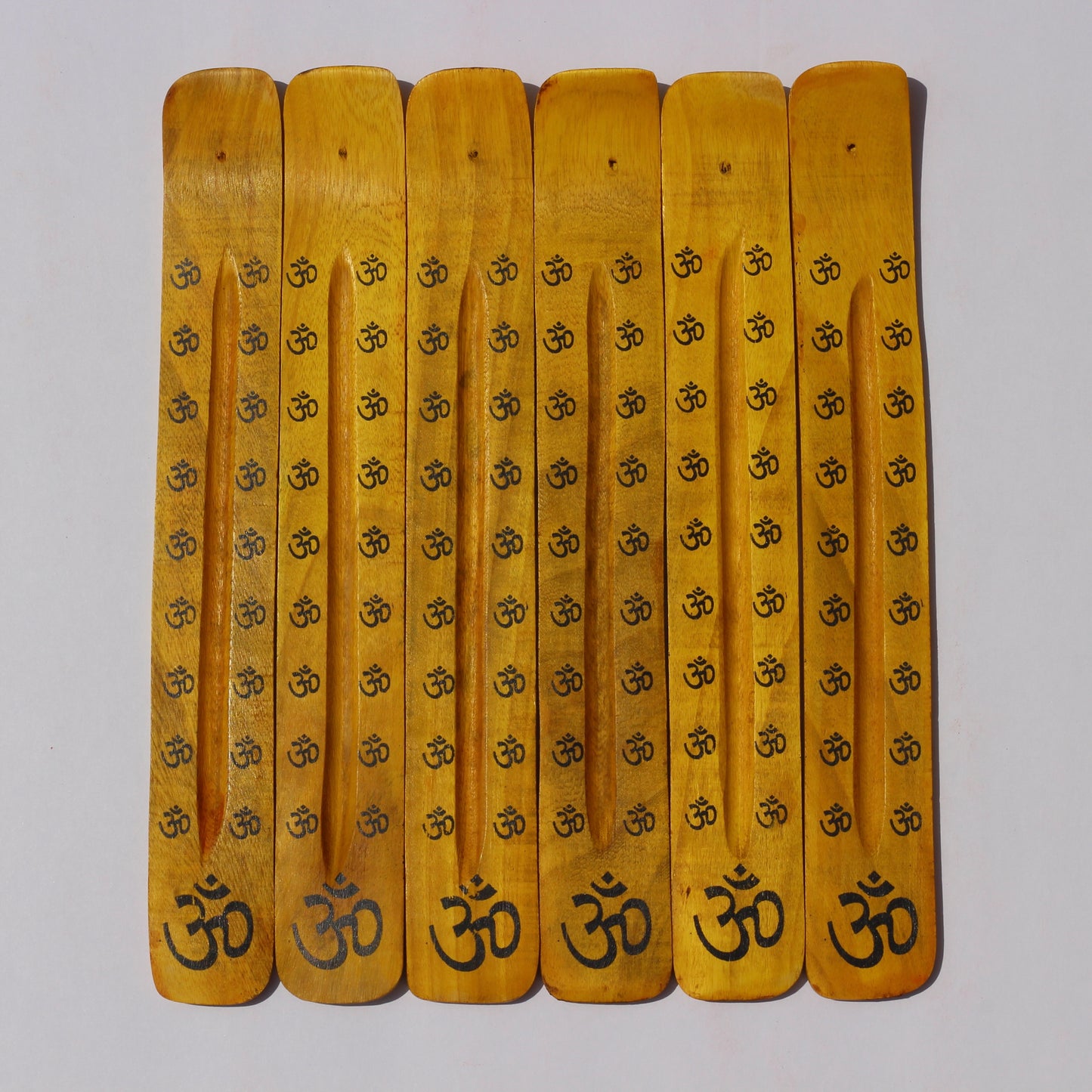 YELLOW Ohm Incense Holder (Wood) - Emit Energy