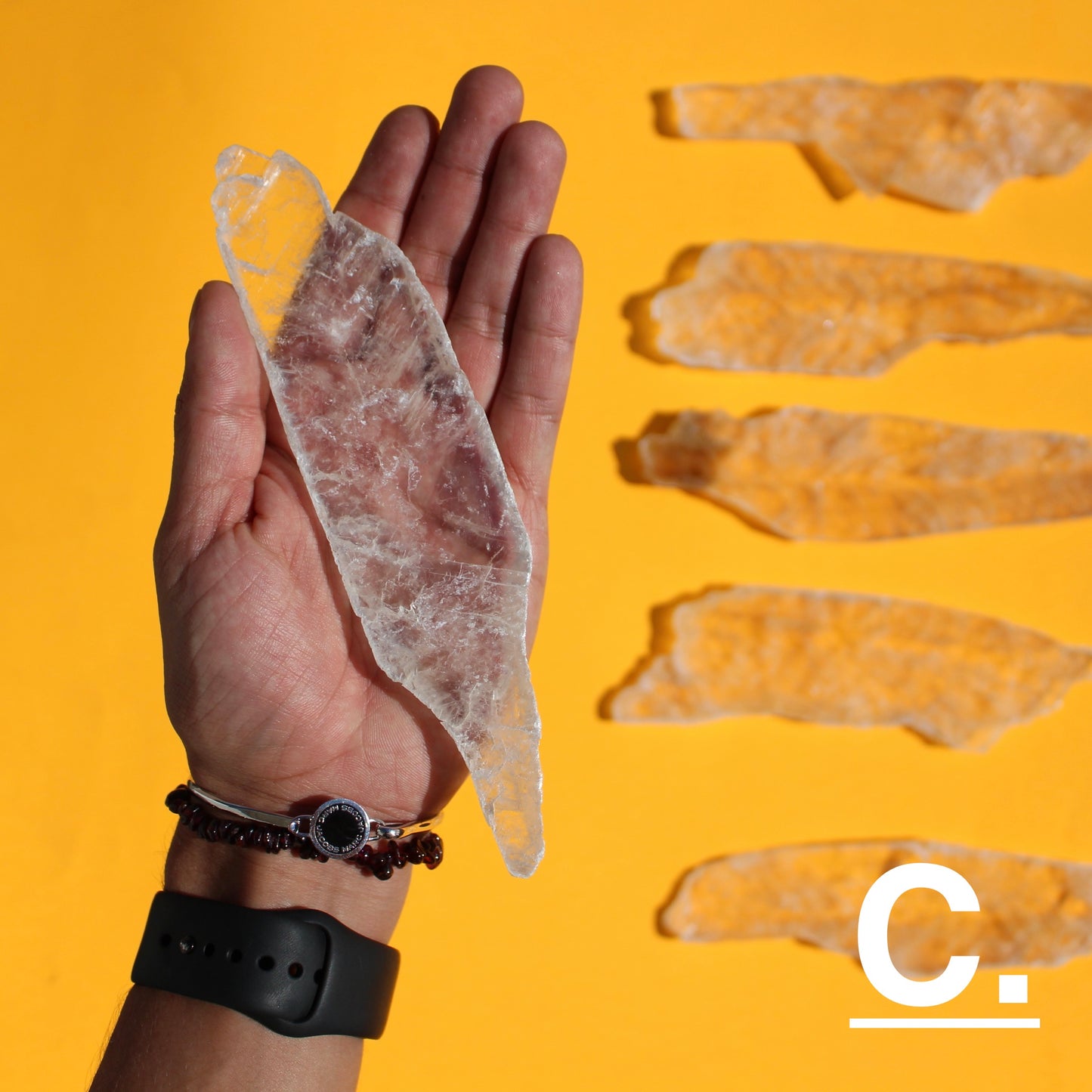 Gold Phantom Selenite (Slabs & Wands) - C - Emit Energy