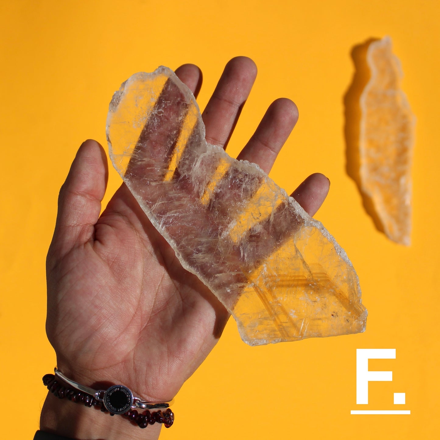 Gold Phantom Selenite (Slabs & Wands) - F - Emit Energy