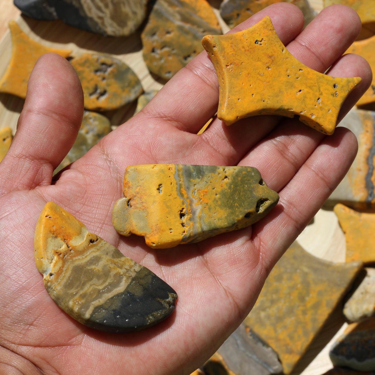 Bumblebee Jasper (Raw Chips) - Medium - Emit Energy