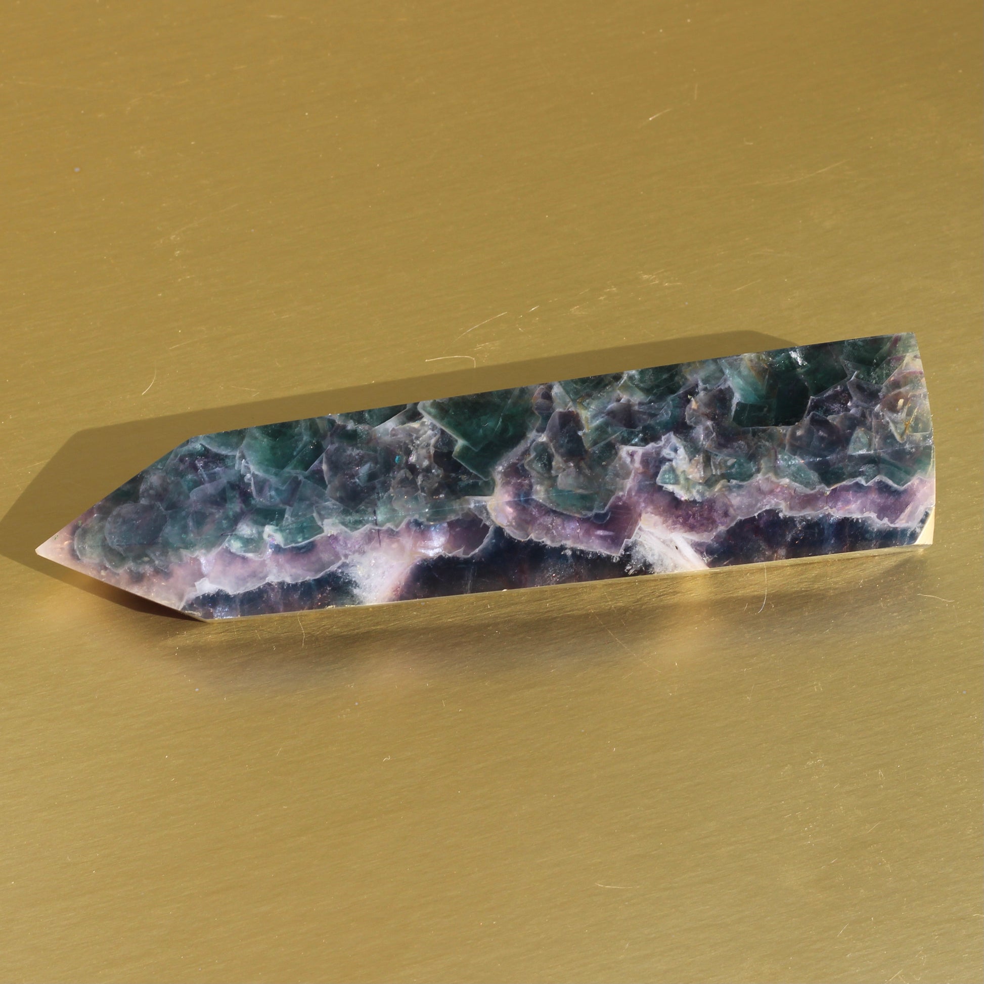Rainbow Fluorite Point (No.5) - Emit Energy