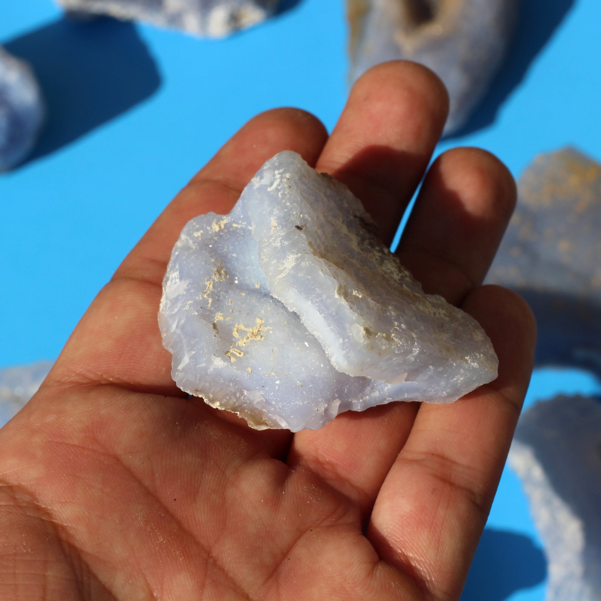 Blue Lace Agate (Raw) - Medium - Emit Energy