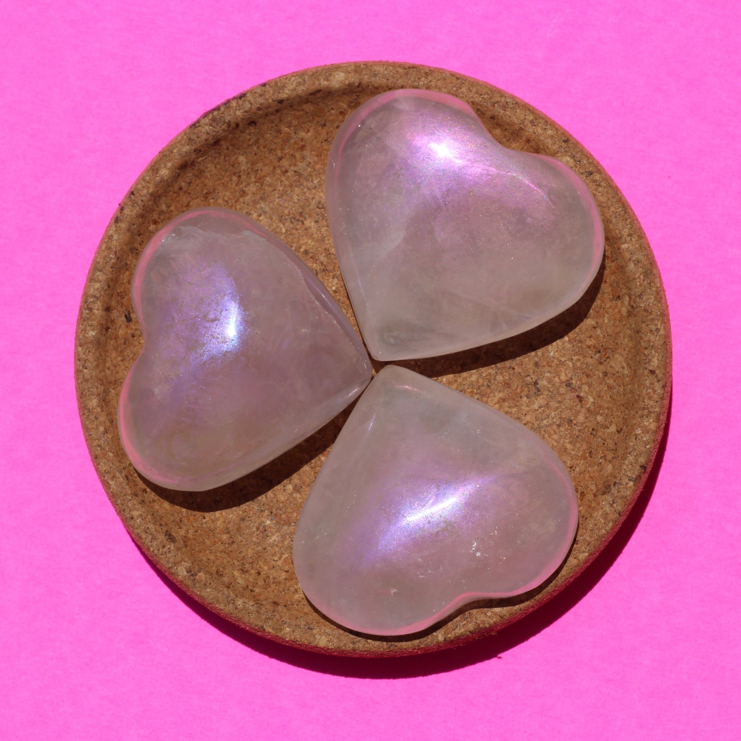 Aura Rose Quartz (Mini Hearts) - Emit Energy