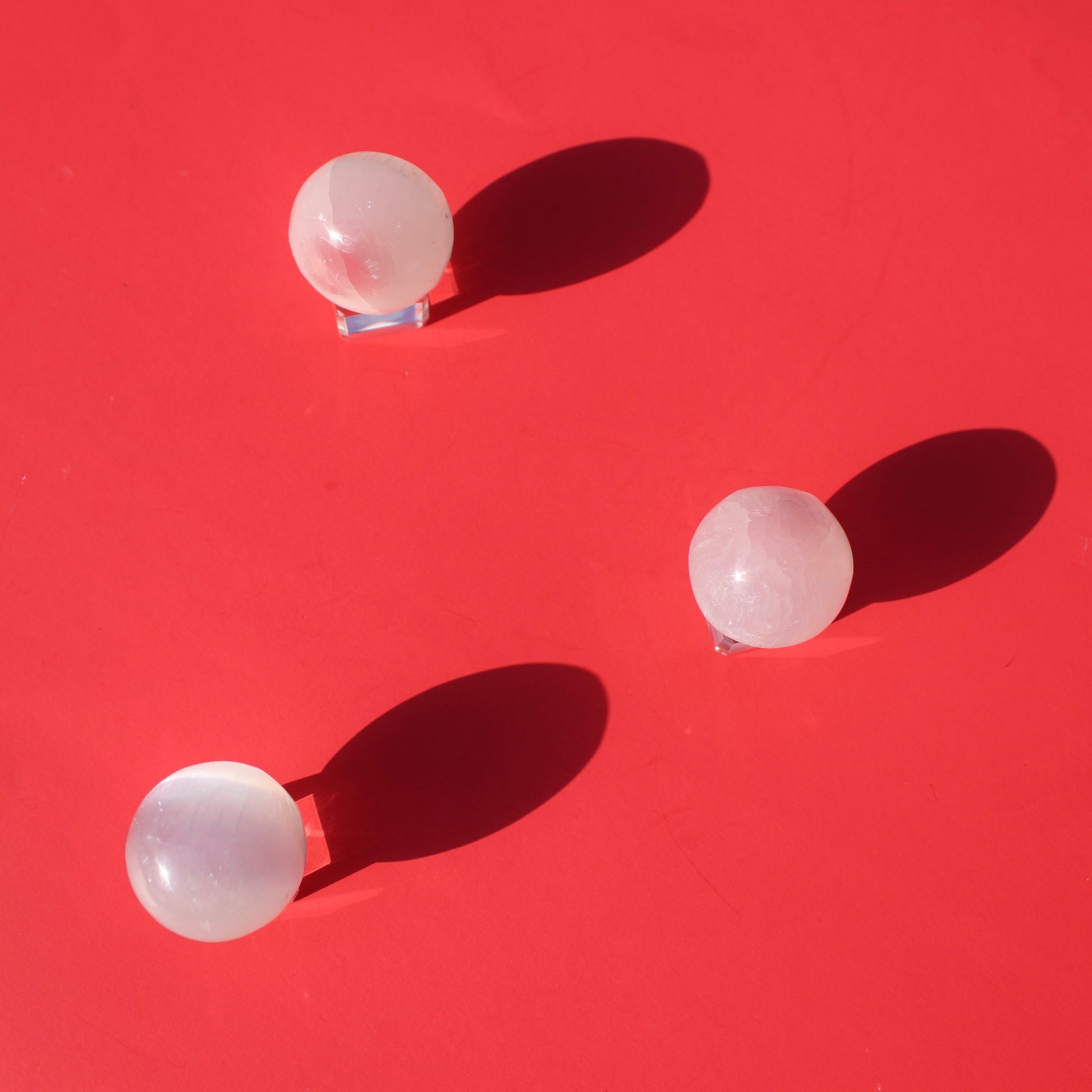 Satin Spar Selenite (Spheres) - Emit Energy