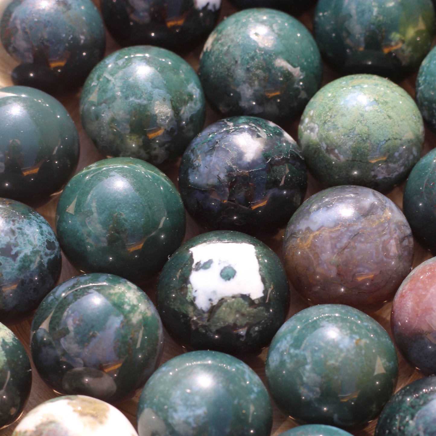 Moss Agate (Mini Spheres) - Mini Sphere - Emit Energy