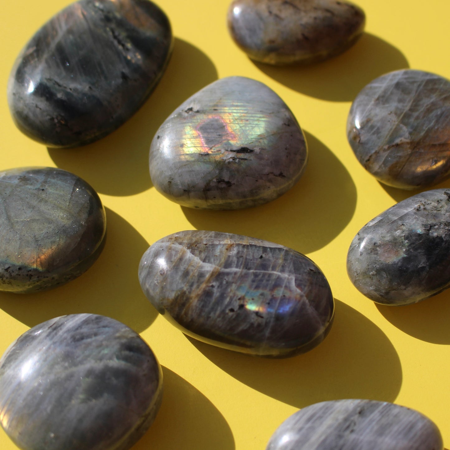 Labradorite Palm Stones - Emit Energy