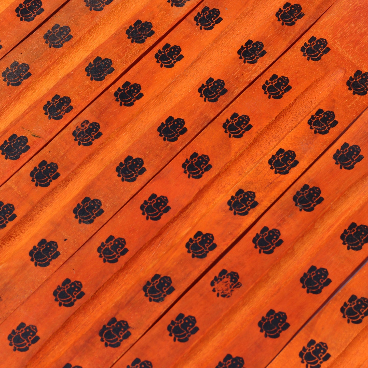 ORANGE Ganesh Incense Holder (Wood) - Emit Energy