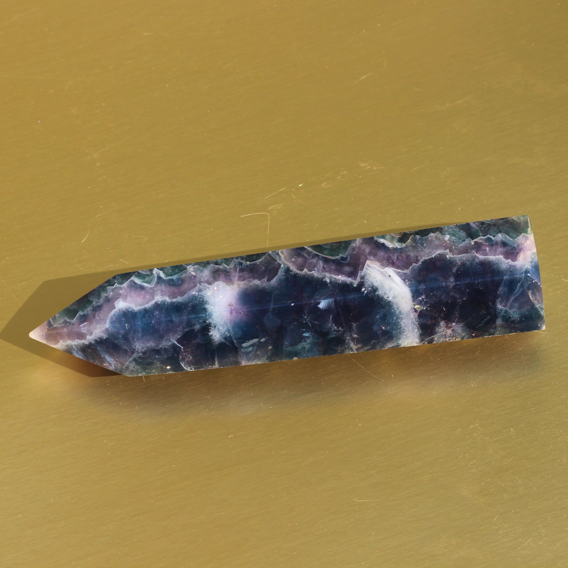 Rainbow Fluorite Point (No.5) - Emit Energy