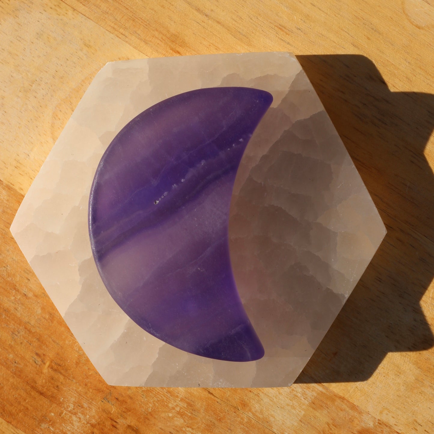 Rainbow Fluorite (Large Moon) - Emit Energy