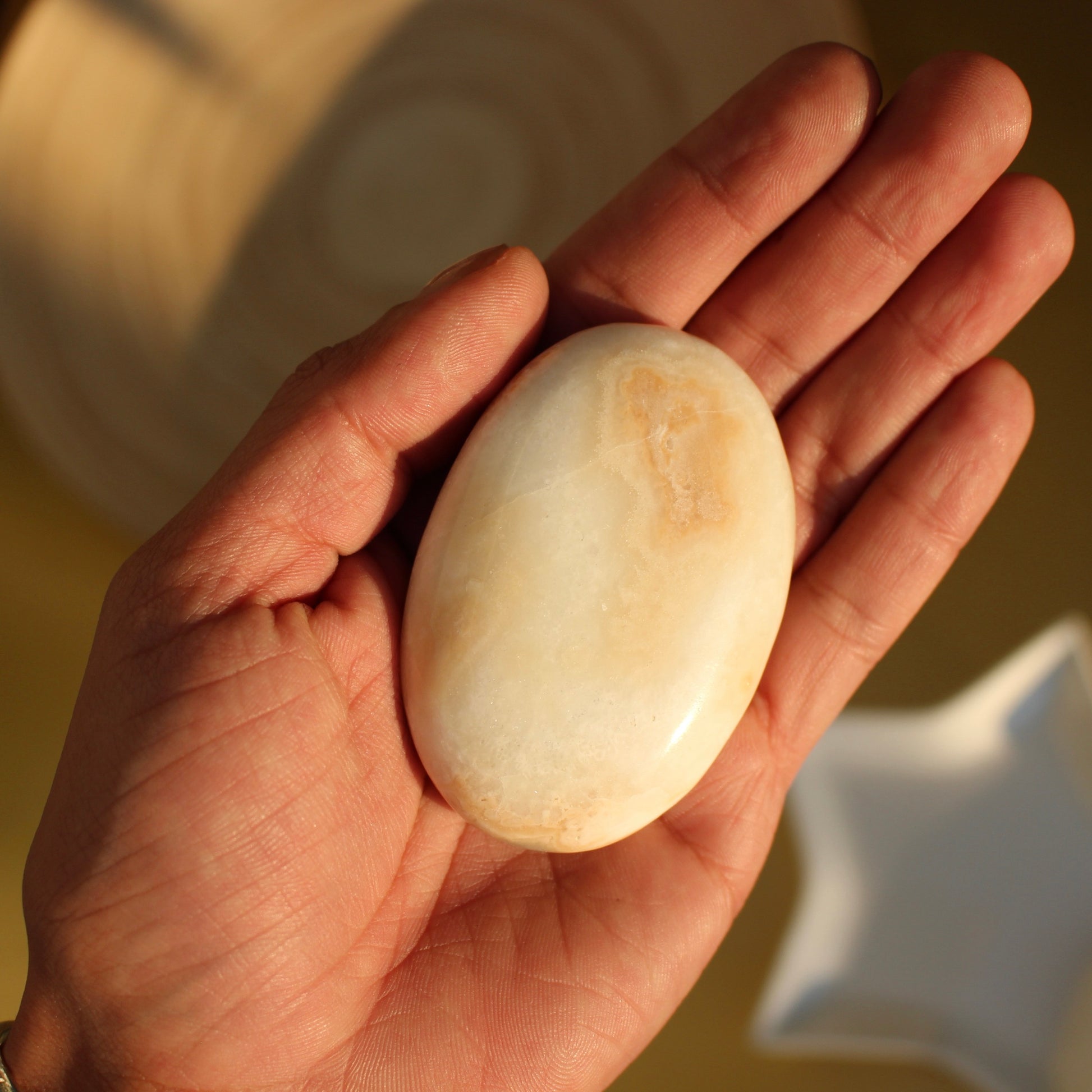 Caribbean Calcite Palm Stone (No. 3) - Emit Energy