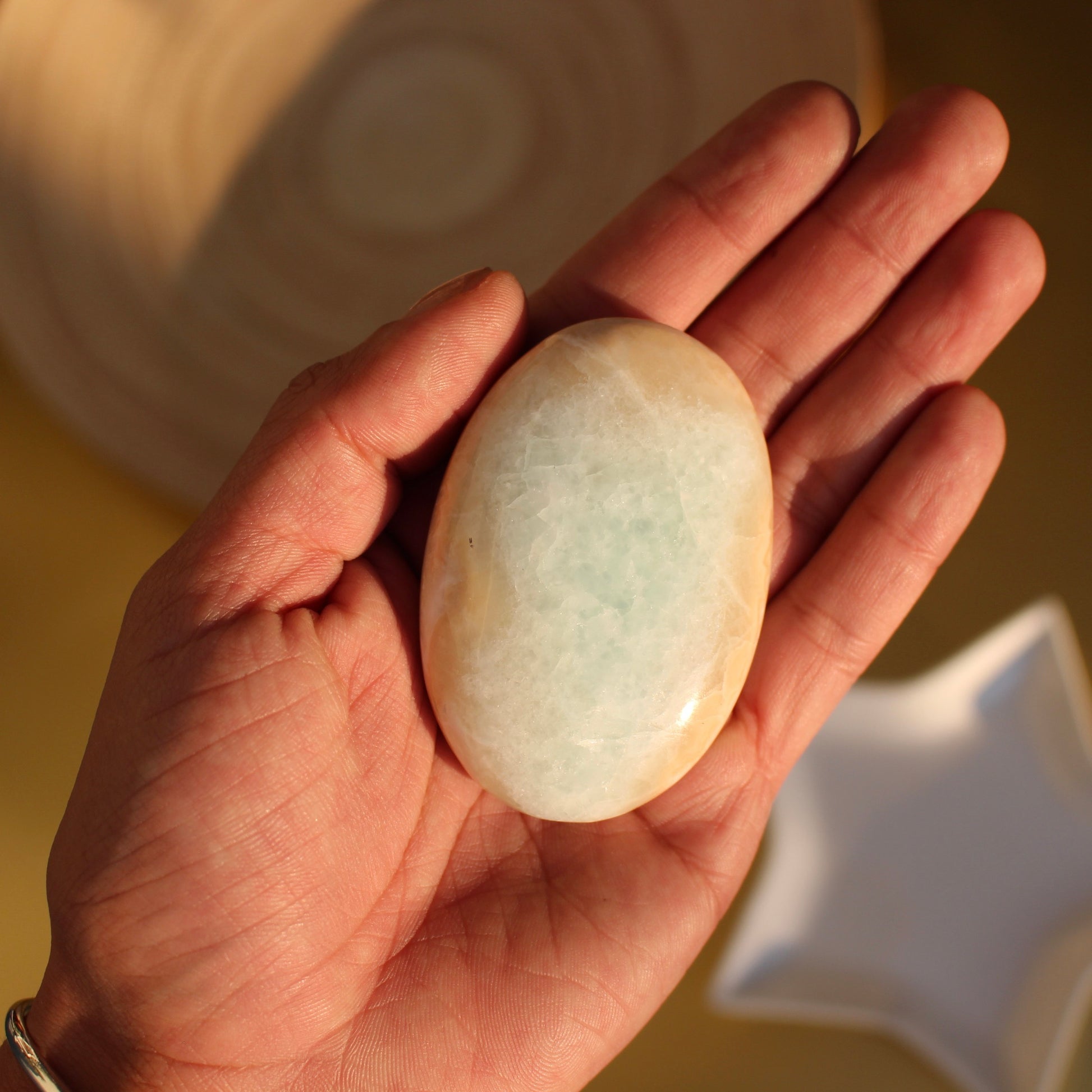 Caribbean Calcite Palm Stone (No. 3) - Emit Energy