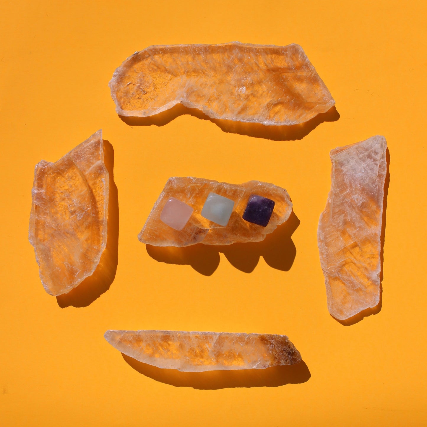 Gold Phantom Selenite (Slabs & Wands) - Emit Energy