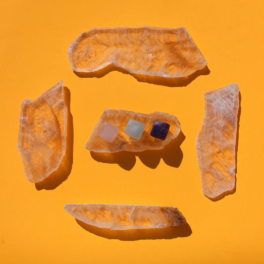 Gold Phantom Selenite (Slabs & Wands) - Emit Energy