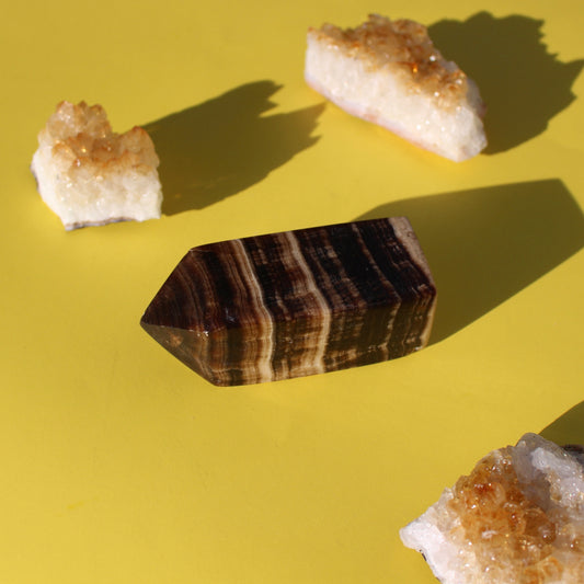 Chocolate Calcite Tower (No. 3) - Emit Energy