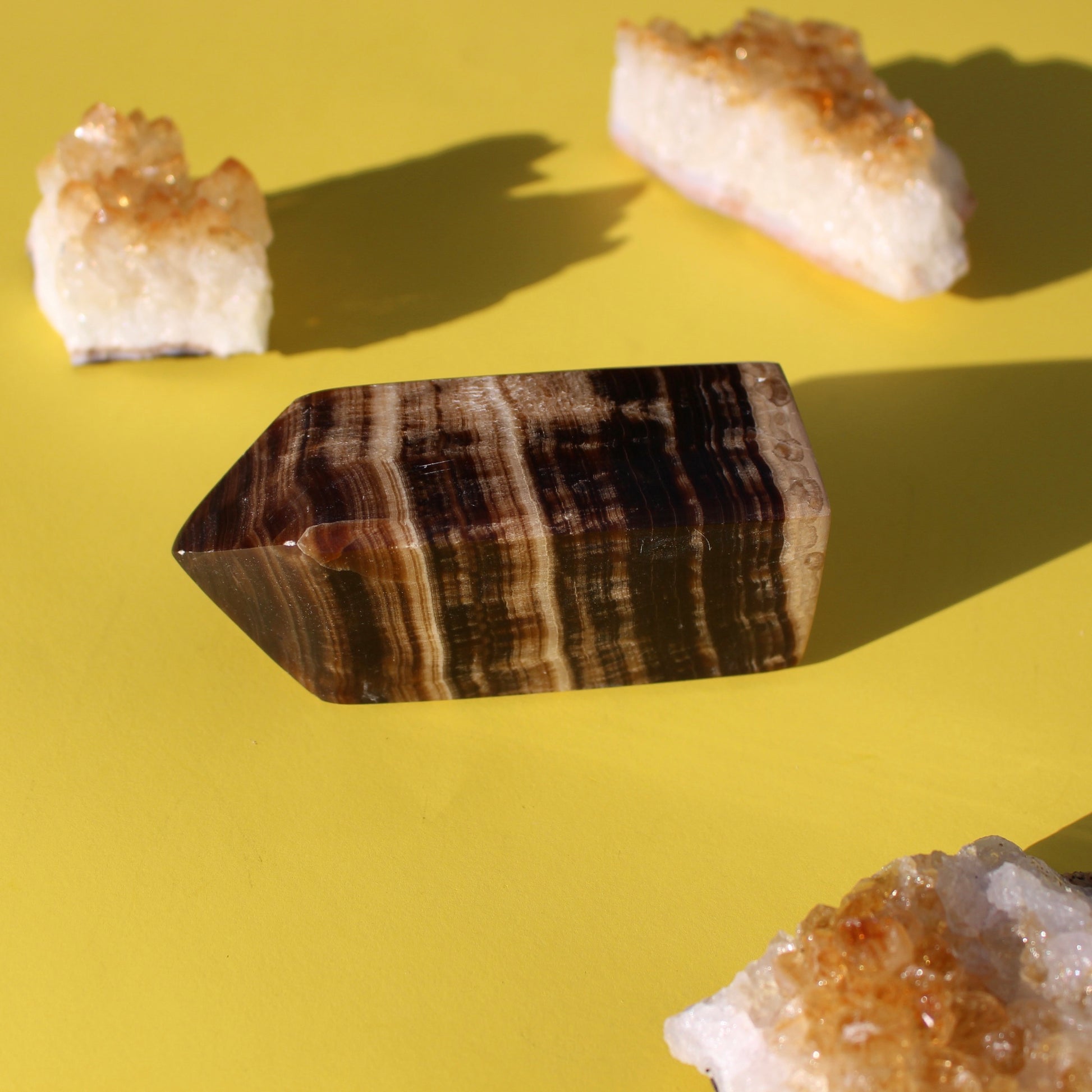 Chocolate Calcite Tower (No. 3) - Emit Energy