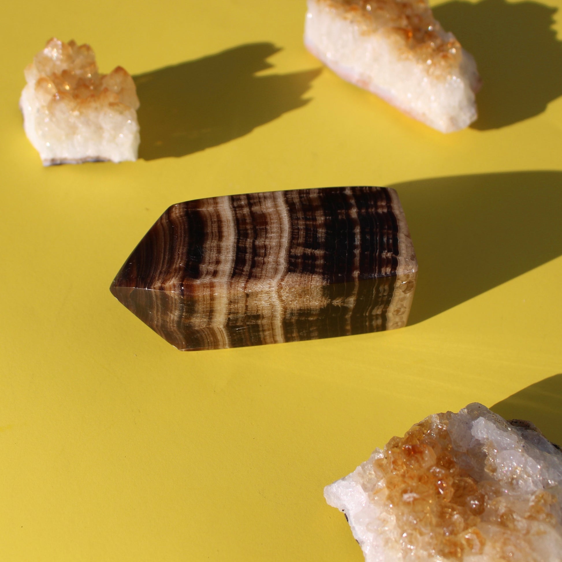 Chocolate Calcite Tower (No. 3) - Emit Energy