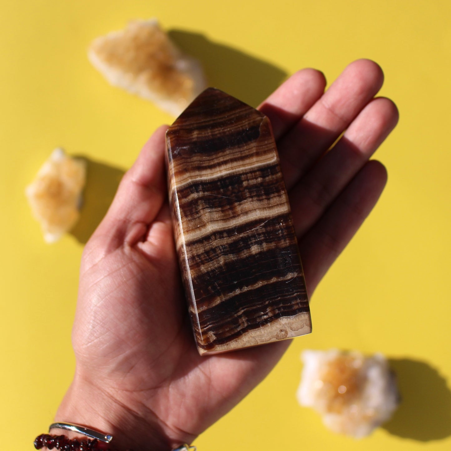 Chocolate Calcite Tower (No. 3) - Emit Energy