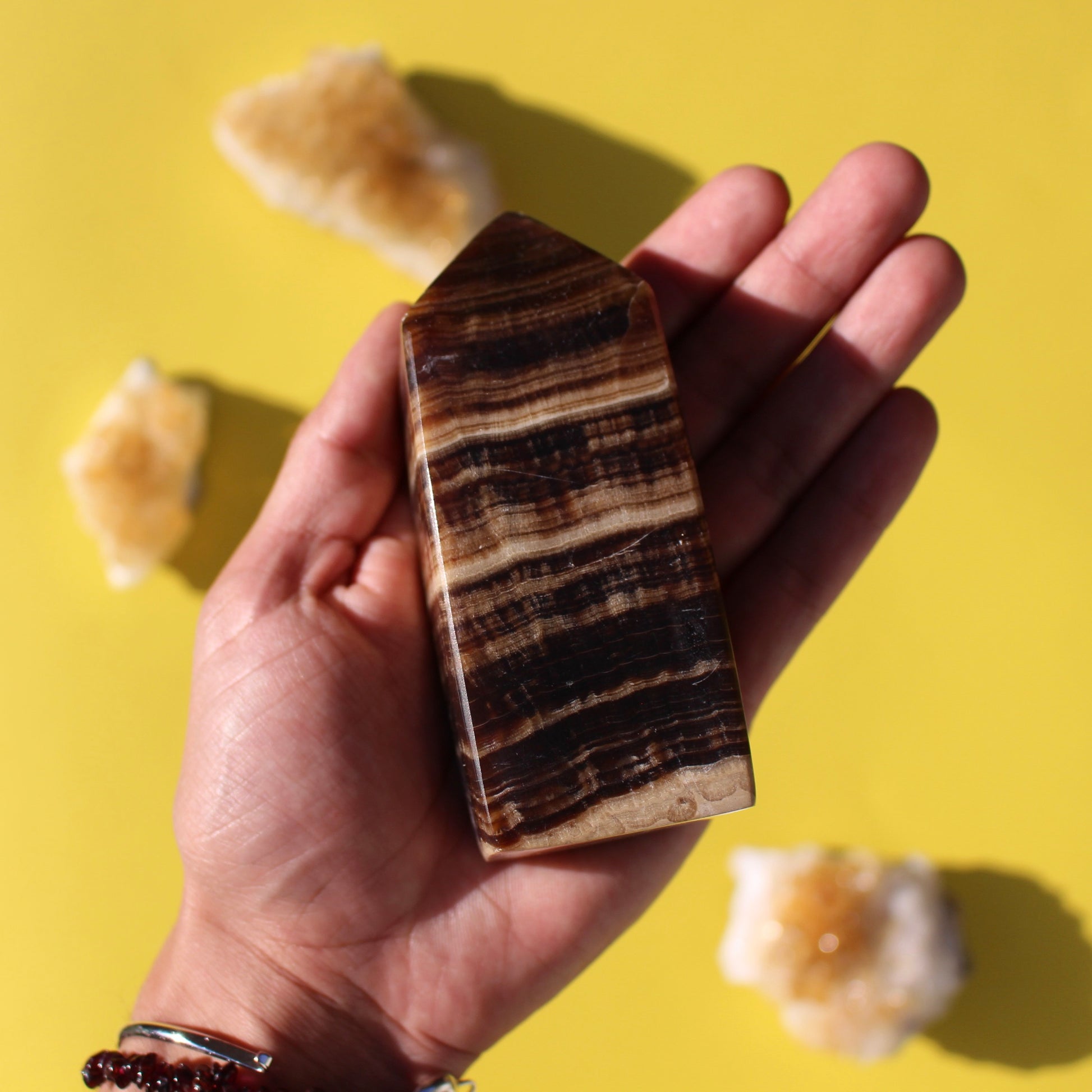 Chocolate Calcite Tower (No. 3) - Emit Energy