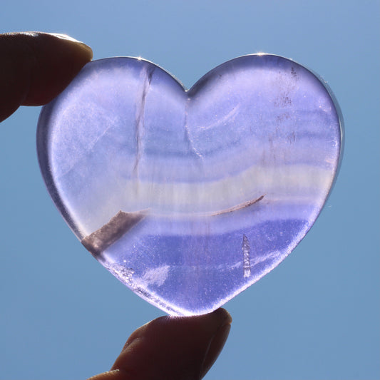 Rainbow Fluorite Heart (No. 3) - Heart - Emit Energy