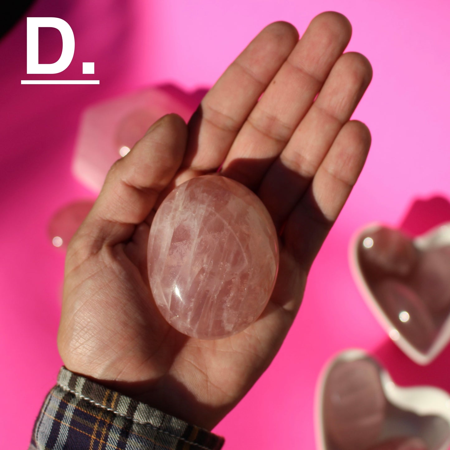 Rose Quartz - Palm Stones (Pick Your Own!) - D - Emit Energy