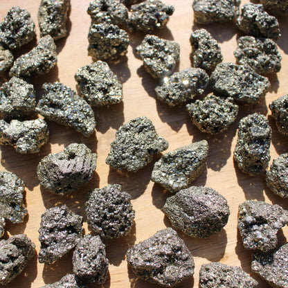 Pyrite (Raw Tumbles) - Emit Energy